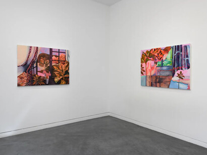 Andy Curlowe and Emily Kepulis, New works, exhibition view. Courtesy of Maybaum Gallery