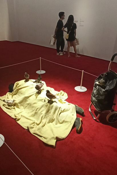 Maurizio Cattelan, Wish You Were Here, exhibition view, Sea World Culture and Arts Center in Shenzhen, China, ph. Daniel Gauss