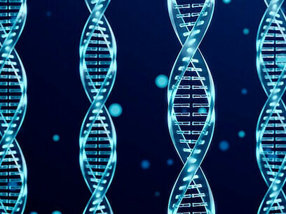 Die konzeptionelle Darstellung der DNA, gepaart mit der revolutionären Technik der Genbearbeitung mithilfe der CRISPR-Technologie, ist ein Beispiel für die Spitze des genetischen Fortschritts