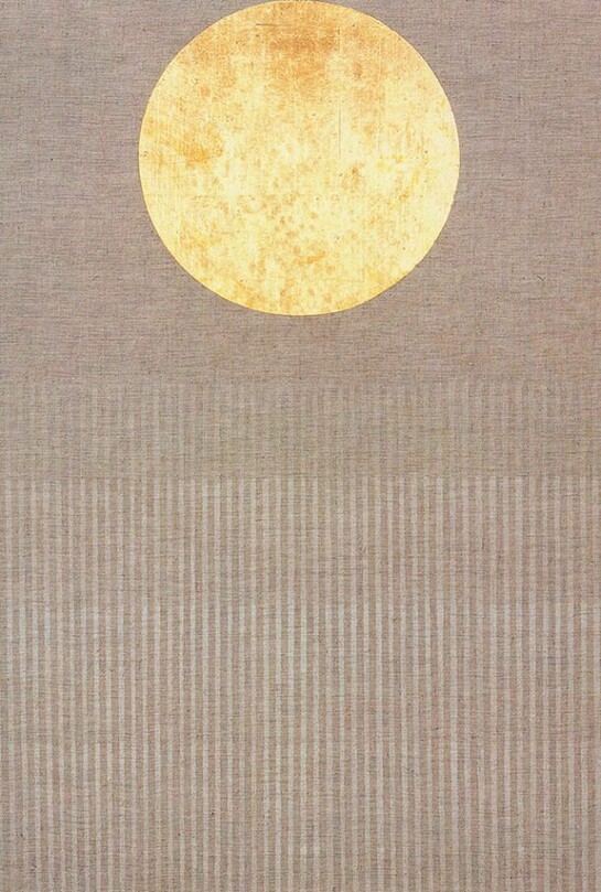 Patrick Scott, Gold Painting 13/91, 1991, Gold leaf and tempera on unprimed canvas, 122 x 122 cm, Private Collection