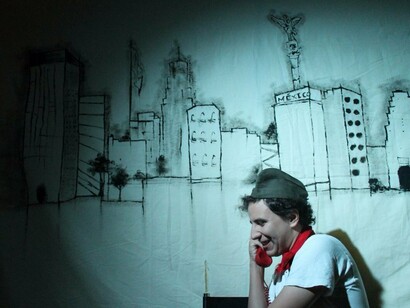 Monterrey, México. Representación de una obra de microteatro