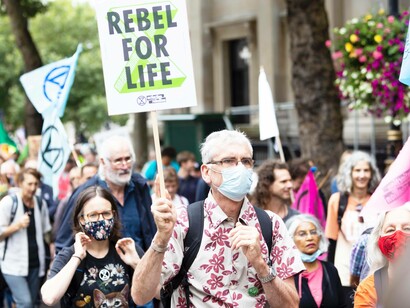 The public voicing their opinion as they take to the streets in Victoria, Australia