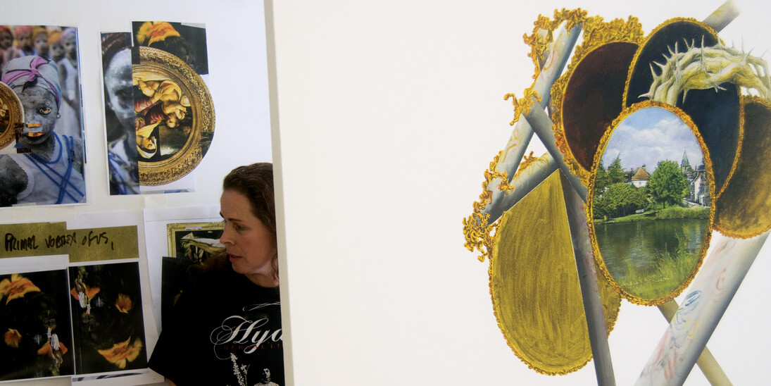 David Kim Whittaker in the studio. Photo: Joseph Clarke