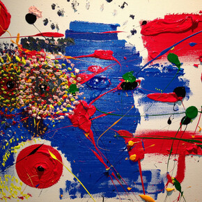 Idiosyncratic Expressions, Untitled 2, Nico Solis, Acrylic on Canvas, 18 x 24
