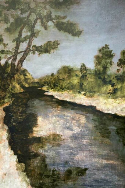 Tim Summerton, Riverbank below the studio, 2025. Courtesy of Olsen Gallery