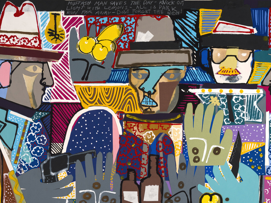 America Martin, The Hold Up, 2015
Paper Collage
39-1/4 x 78-3/4 Inches 
