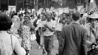 Manifestantes durante la Marcha de los Pobres, Washington D.C., Estados Unidos, 1968