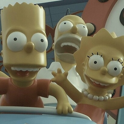 Estatuas de la familia Simpson en Universal Studios, Florida, Estados Unidos