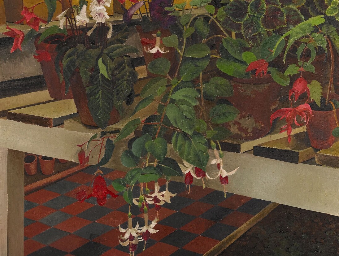 Greenhouse Interior, c1935. Lent to the Stanley Spencer Gallery by a private collector © The Estate of Stanley Spencer, All Rights Reserved, 2015 / Bridgeman Art Library

