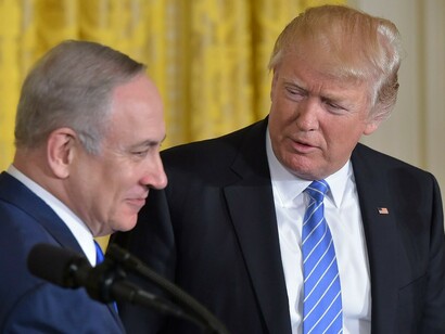 Trump con el primer ministro de Israel, Netanyahu