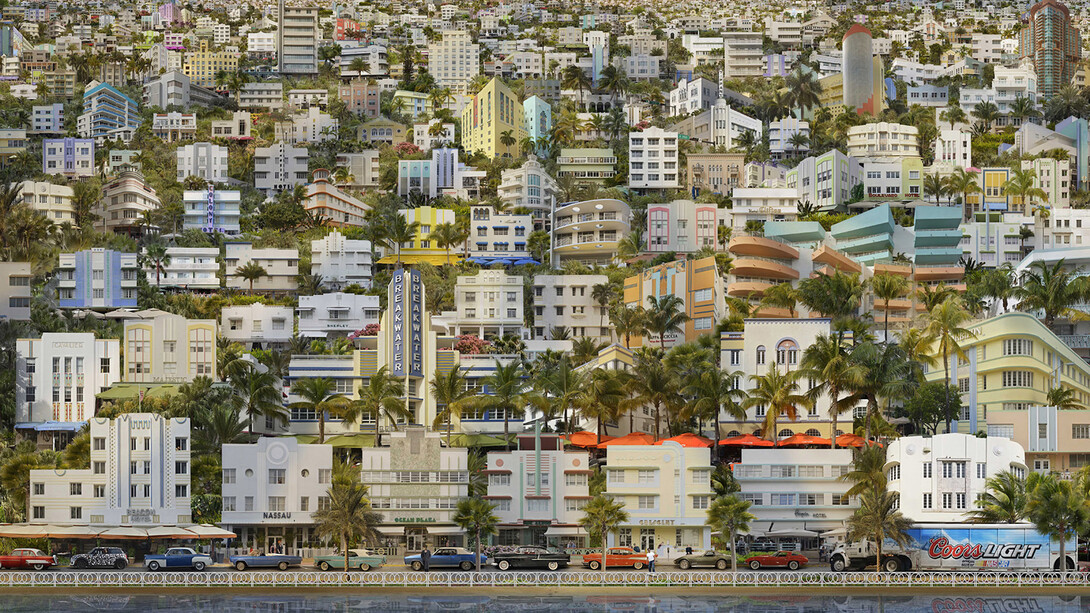 Jean-François Rauzier, Ocean Drive Veduta, 2015, C-print, 150 x 250 cm