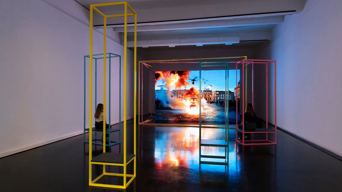 Hito Steyerl, Mechanical kurds, exhibition view. Courtesy of MACRO