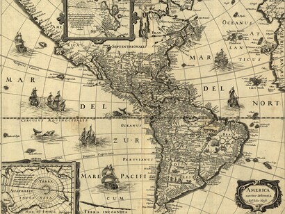 Antigo mapa de América