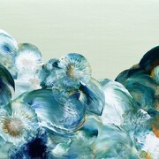 JGR, Float, Acrylic and Resin on Wood Panel, 24x48