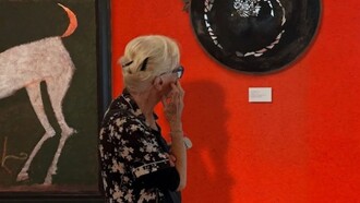Foto di Gerardo La Mattina, libera interpretazione della mostra di Mariella Busi De Logu, “In un’aria diversa, Teodorico”