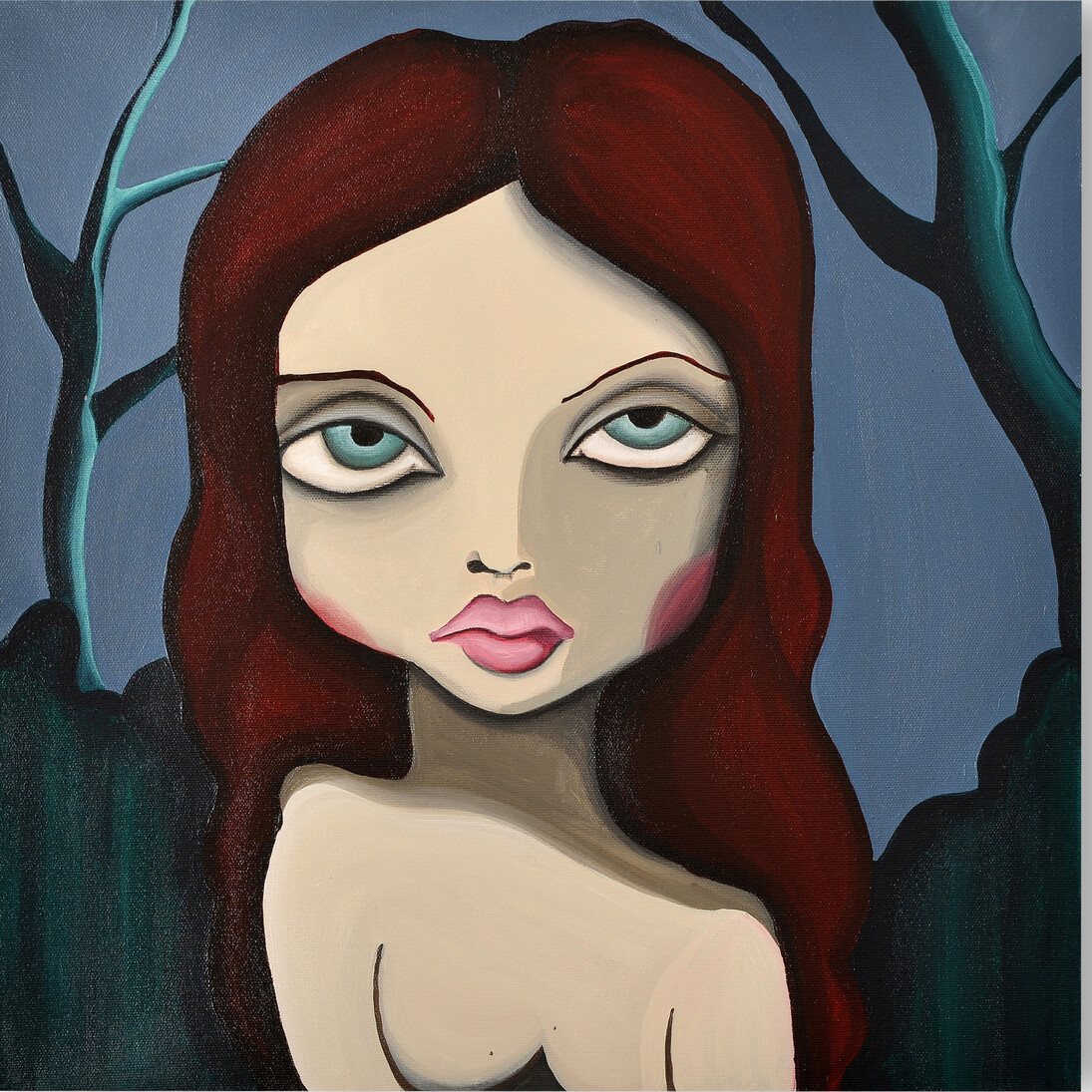 Silvia Viganò, Black heart, 50 x 50 cm, acrilico su tela, 2014