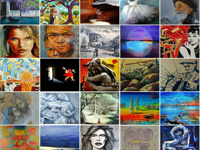 Le opere degli artisti che espongono alla Crypt Gallery
