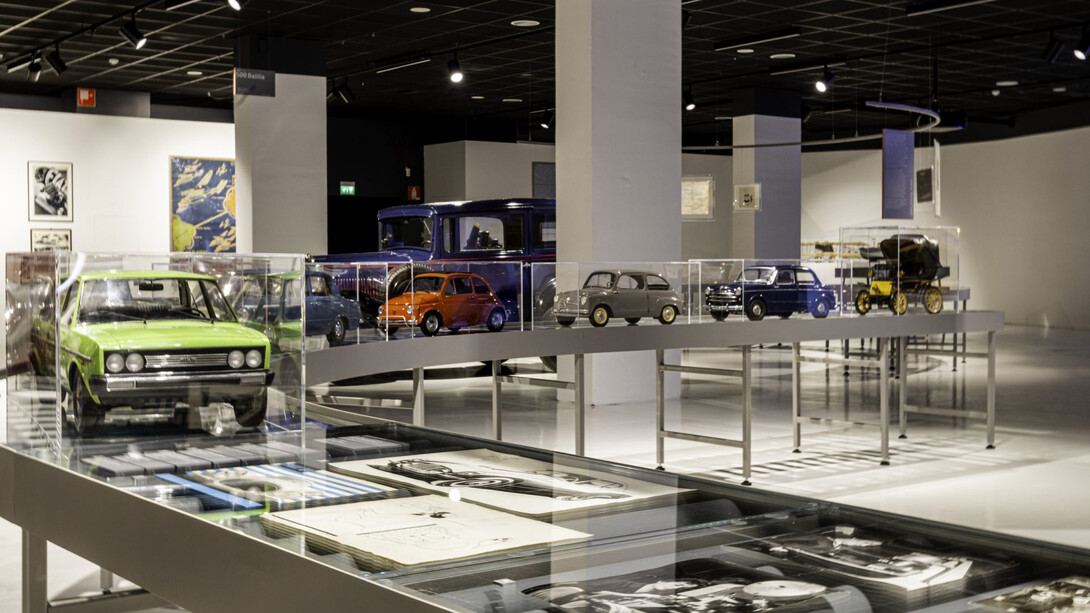 125 mal Fiat. Modernität durch Fiat-Bilder, ausstellungsansicht. Mit freundlicher genehmigung des Museo Nazionale dell’Automobile