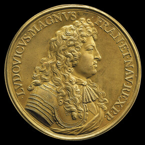 Nec Pluribus Impar, Designed by Jean Warin, 1672, Louis XIV as the sun warming the earth and the inscription means ‘not unequal to many’ which was his motto © The Trustees of the British Museum
