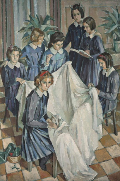 Roberto Rodet, El mantel blanco, 1949. Cortesía de Museo de Bellas Artes de Bilbao