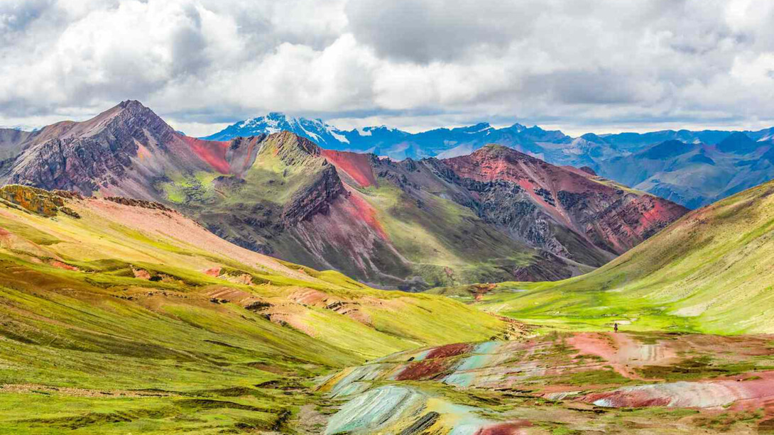 Vinicunca mountains (rainbow mountains) in the Andes of Peru