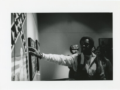 Dana Chandler gives a gallery talk in "Afro-American Artists: New York and Boston" 1970