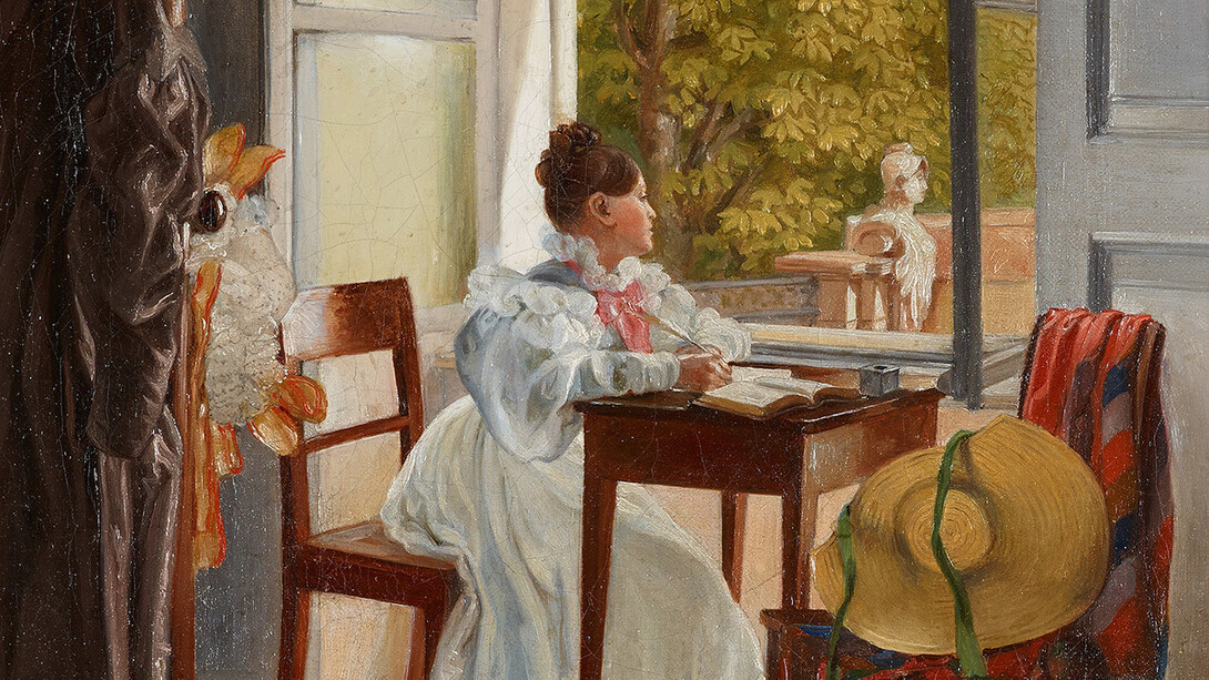 Peter Krafft, Maria Krafft am Schreibtisch, um 1830 © Belvedere, Wien