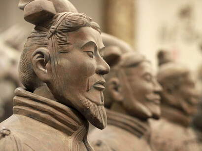 Rostros de los Guerreros de terracota, China