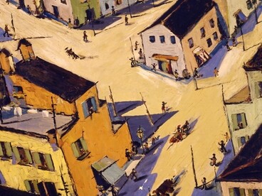 Guglielmo Sansoni (Tato), Sensazione di volo - 1° tempo, 1929, olio su tela, inv. AM 911. Mostra "Il tempo del Futurismo", presso la Galleria Nazionale d'Arte Moderna, Roma, Italia