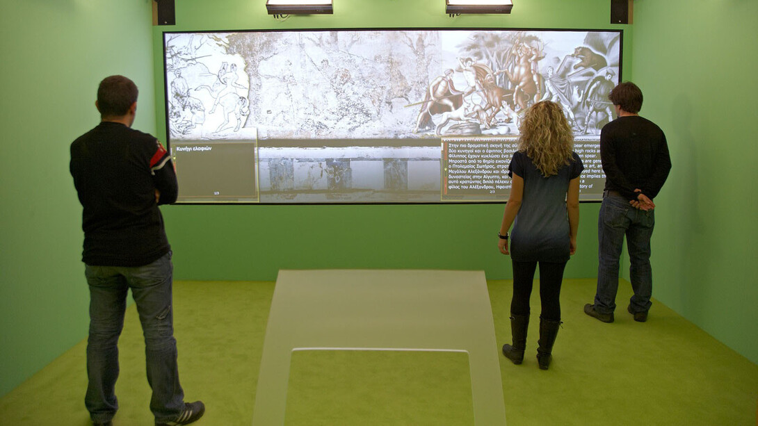 Macedonia. From fragments to pixels, exhibition view. Courtesy of Archaeological Museum of Thessaloniki
