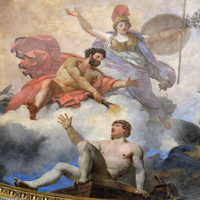 Zeus diede l'incarico di forgiare l'uomo a Prometeo che li modellò col fango e con il fuoco li animò
