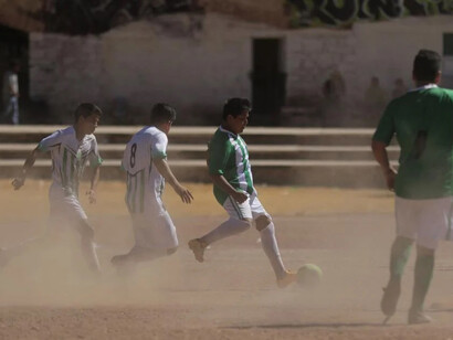 Partido de de futbol «llanero» en Querétaro, México