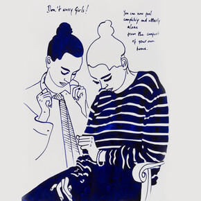 Ivo Morrison, Wonders of the Modern Age., 2018, ink on paper. Courtesy of Rebecca Hossack Art Gallery.