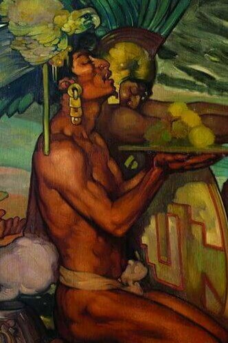 Detalle de "Nuestros dioses antiguos", Saturnino Herrán, 1916