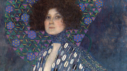 Retrato de Emilie Louise Flöge, 1902, por Gustav Klimt (detalle)