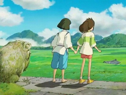 Una scena del film "La città incantata", Studio Ghibli, 2003 