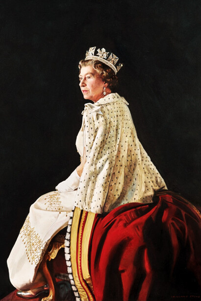 Richard Stone; Retrato de la reina Isabel II, 1992 (detalle)