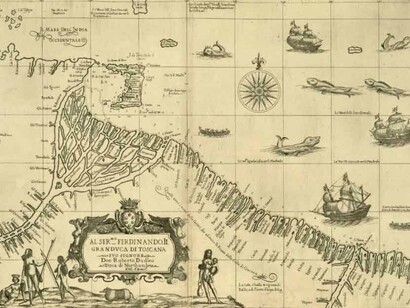 Mappa di Dudley della foce dell'Orinoco