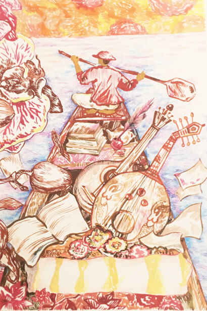 I’m a minstrel, illustration by Lesya Bilenko