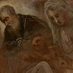 Tintoretto (1518/19–1594), Holy Family with the Young St. John, ca. 1549–50, oil on panel. Yale University Art Gallery, Maitland F. Griggs, B.A. 1896, Fund and Leonard C. Hanna, Jr., Class of 1913, Fund.
