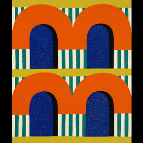 Matt Kleberg, Mausoleum Disco, 2023, oilstick on canvas, 96x80 inches. Courtesy the artist and Berggruen Gallery