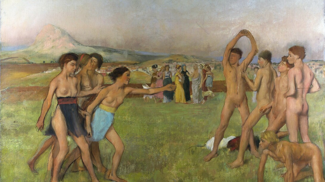 «Jóvenes espartanos ejercitándose», Degas