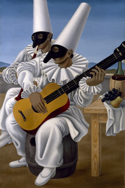 Gino Severini, Two punchinellos (detail), 1922. Courtesy of Kunstmuseum Den Haag