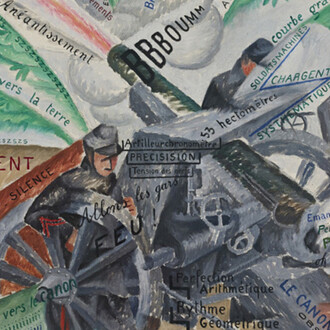 Gino Severini, Cannoni in azione, 1915. Mit freundlicher Genehmigung des Mart