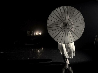 Imagery in the devised piece 'A Floating caravan Under the Moon' directed by Chiara D'Anna