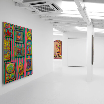 Zach Harris. Spiral Bound, exhibition view. Courtesy of Guerrero Gallery