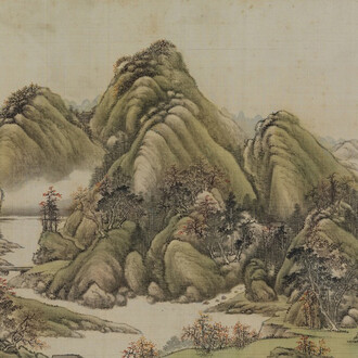 Tang Dai, Autumn mountains (detail), 1733