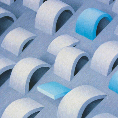 Tsunami #2, chalk on paper, 75 × 60 centimetres, Mark Weighton, 1998