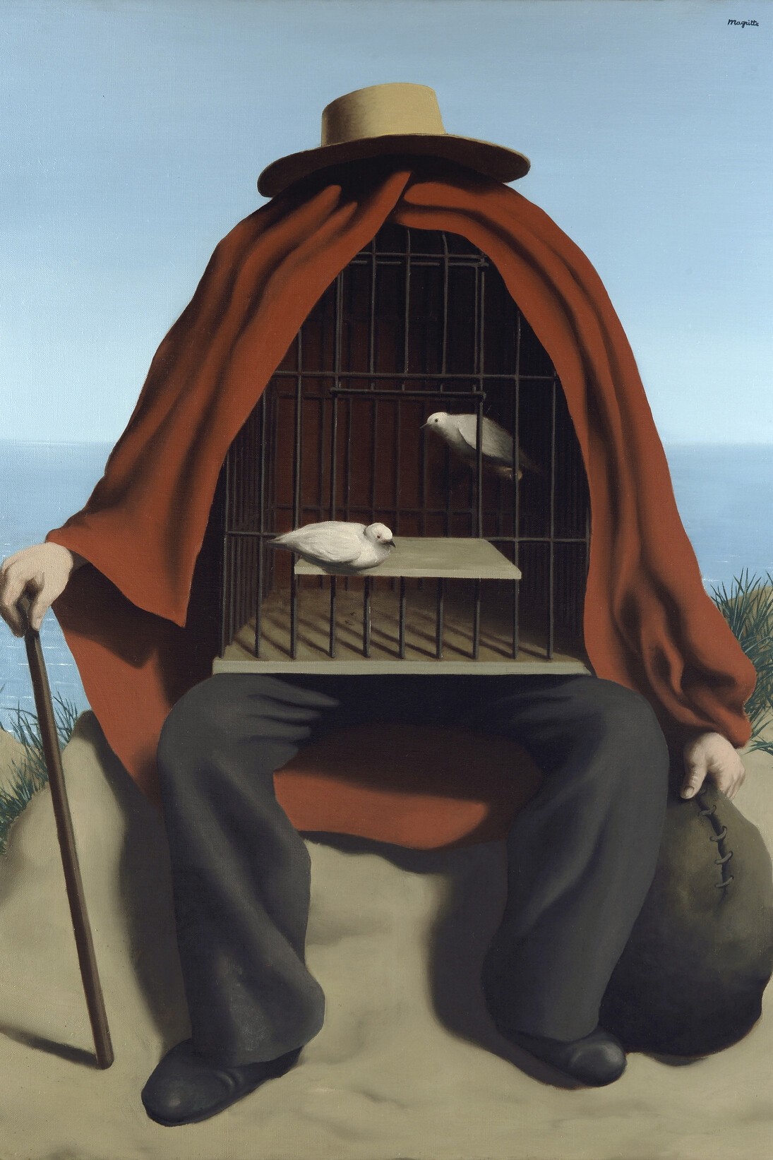 René Magritte (Belgian, 1898–1967). The Healer (Le Thérapeute), 1937. Oil on canvas; 92 × 65 cm (36 1/4 × 25 9/16 in.). Private collection. © Charly Herscovici – ADAGP – ARS, 2014