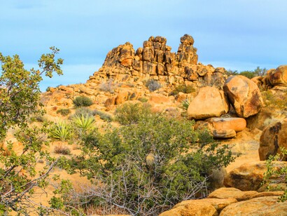 Unique rock formations in Pioneertown Mountain Preserve, Pioneertown, California, USA